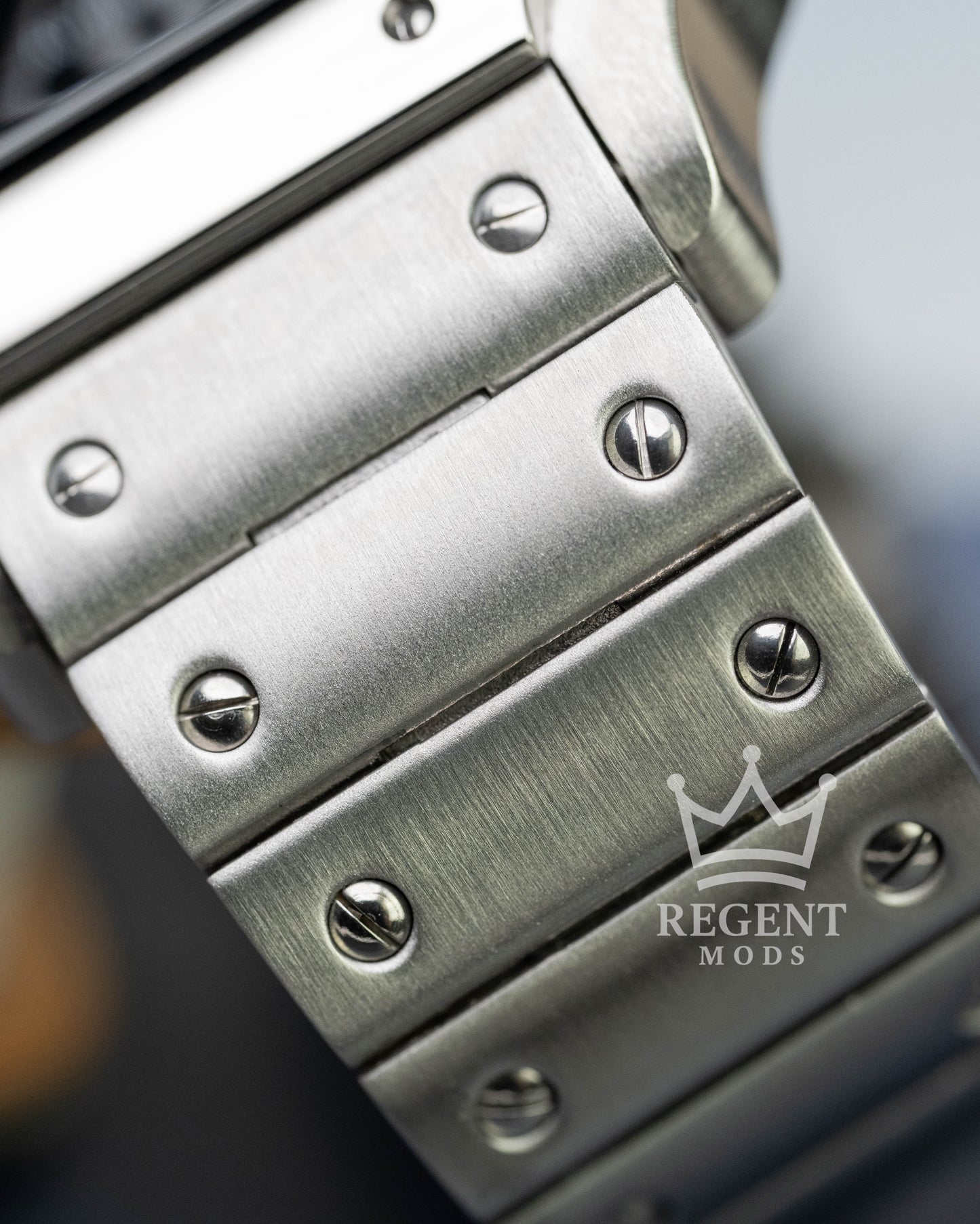 Custom Seiko Cartier Santos Mod Steel Strap