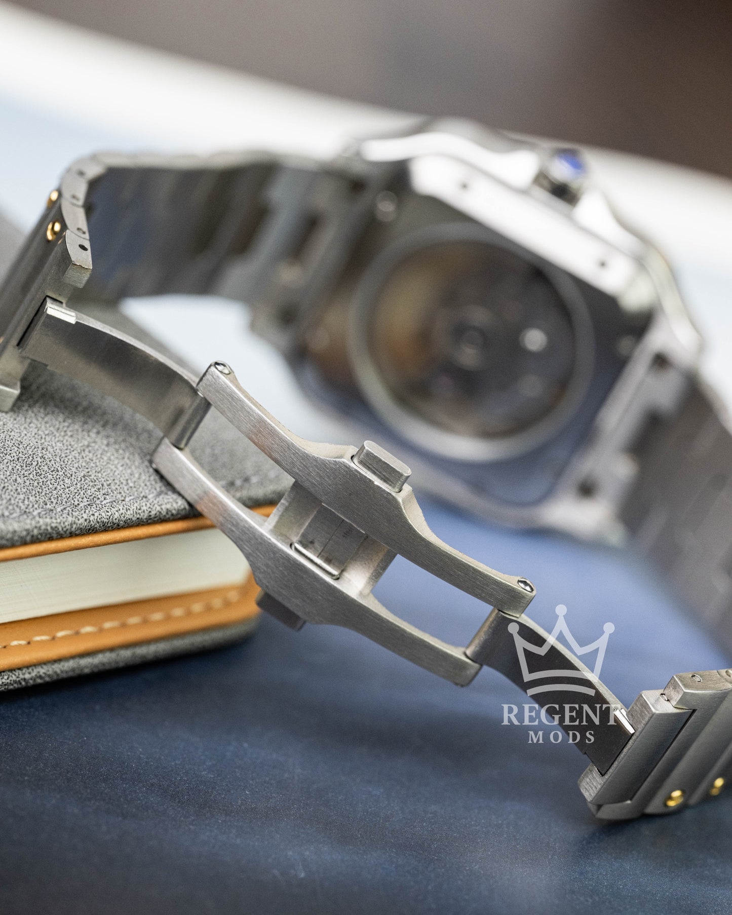 Custom Seiko Cartier Santos Mod Two-Toned Clasp