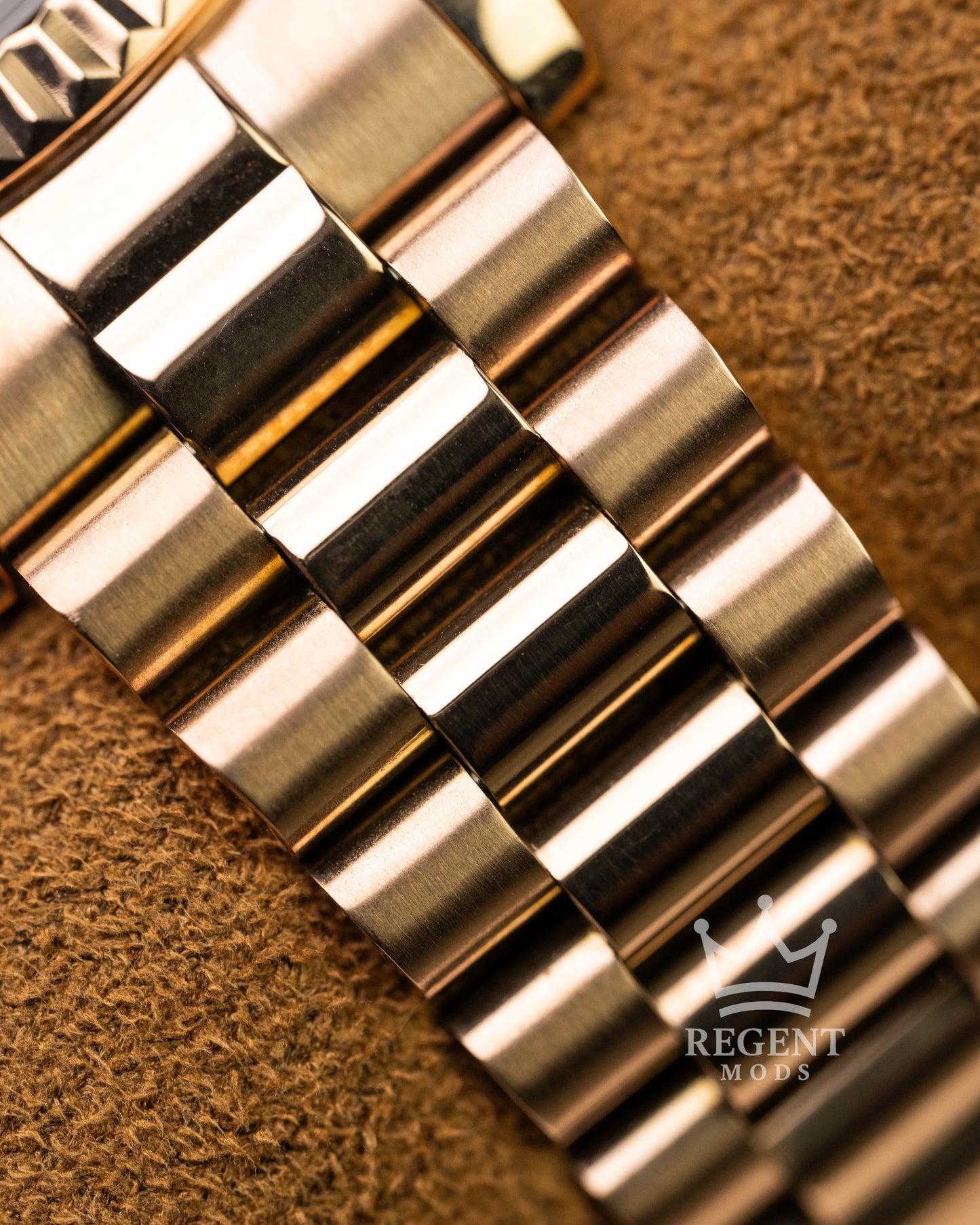 Custom Seiko Mod Rose Gold Presidential Bracelet
