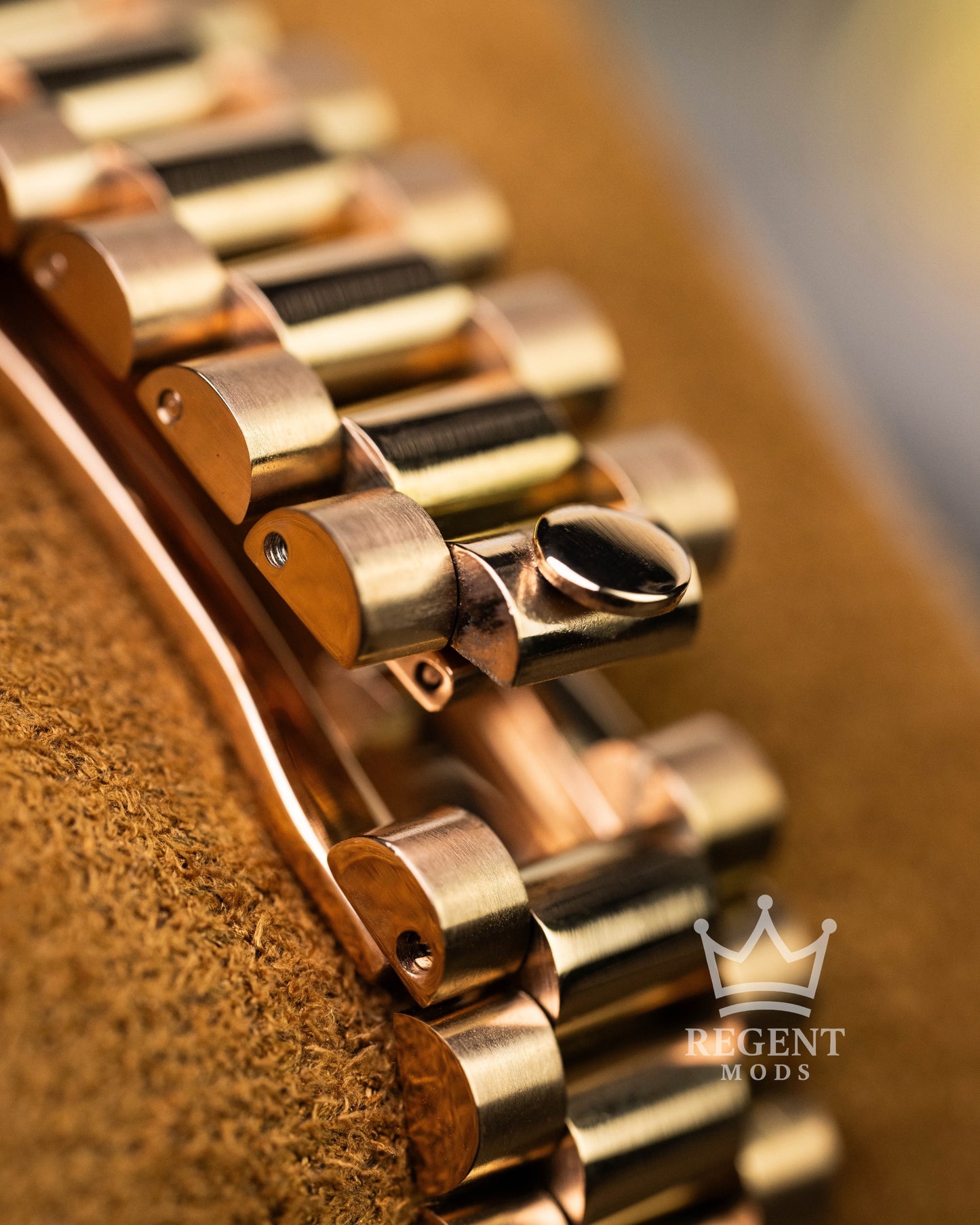Custom Seiko Mod Rose Gold Presidential Bracelet Clasp