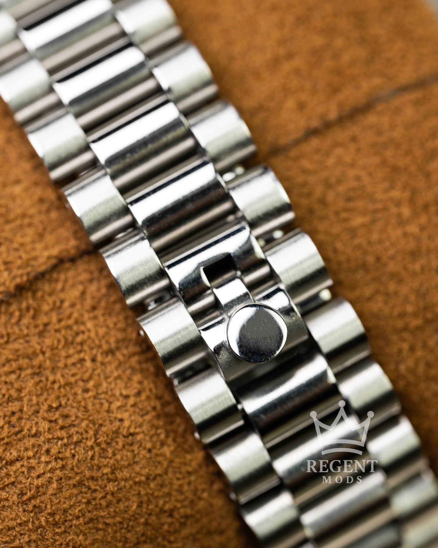 Custom Seiko Mod Steel Presidential Bracelet Clasp Close