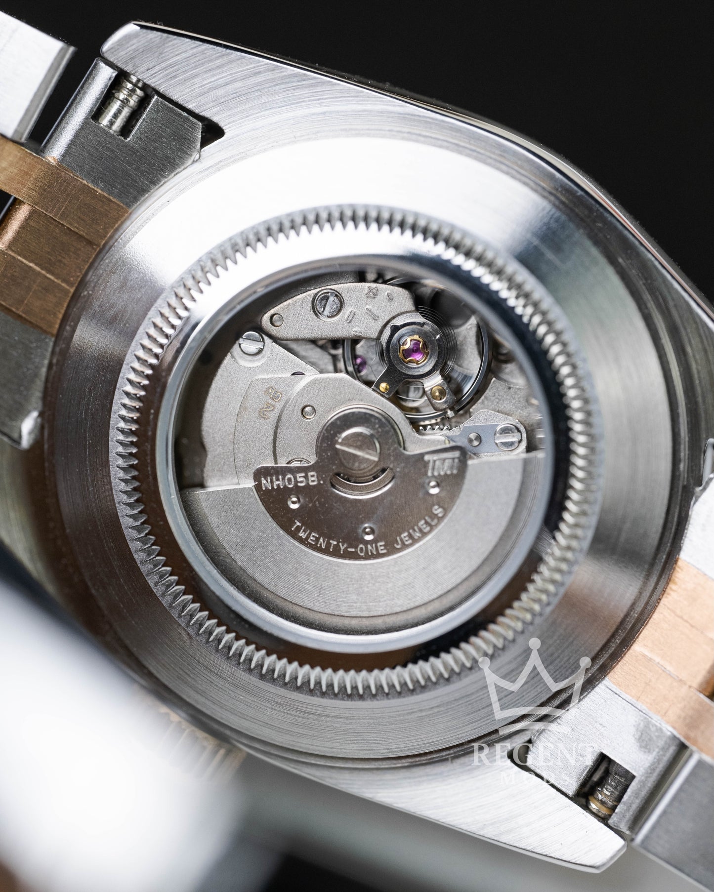 Precision-Date Ladies | White Pearl Diamond 2 Toned