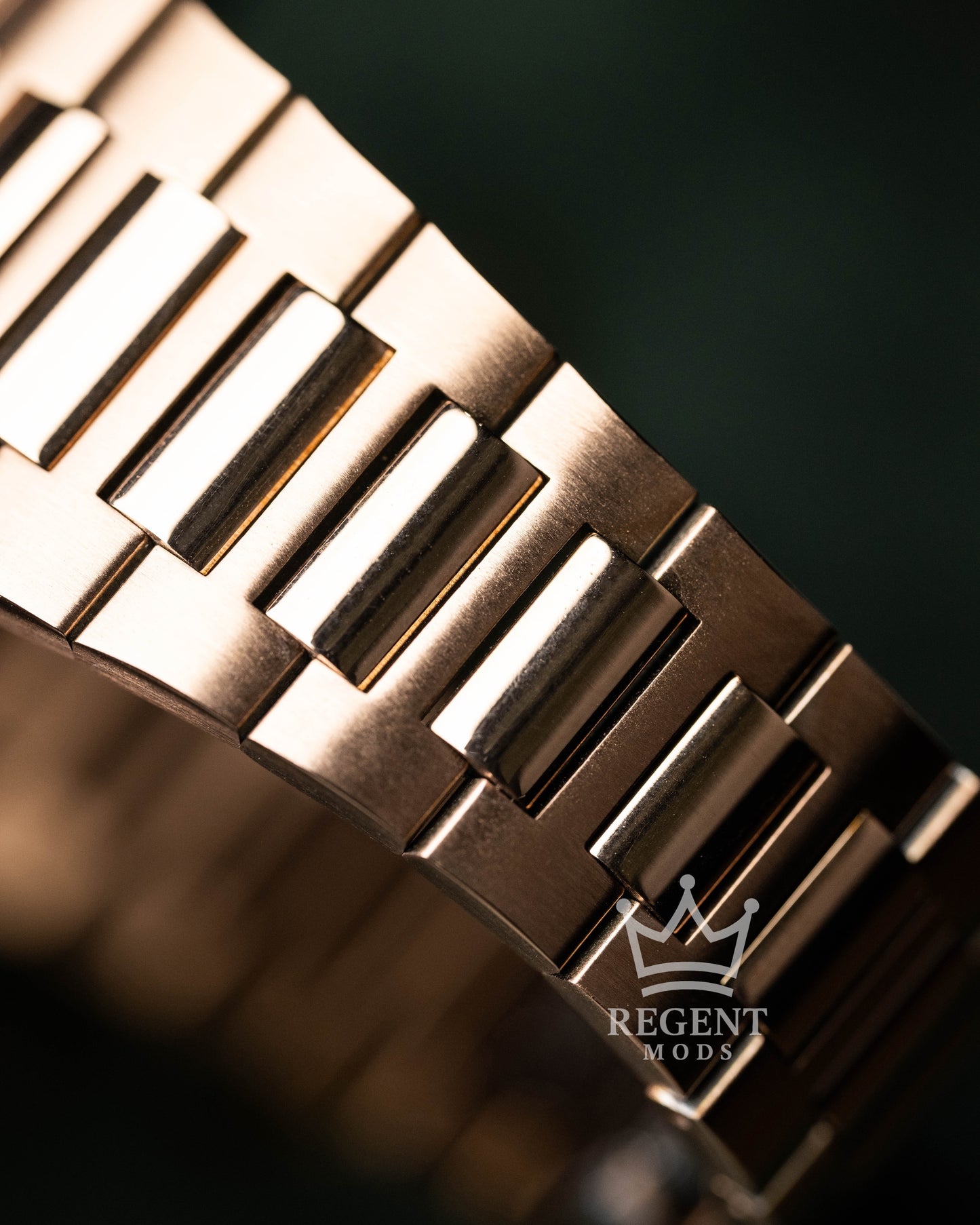 Seiko Mod Nautilus Rose Gold Steel Intergrated Bracelet