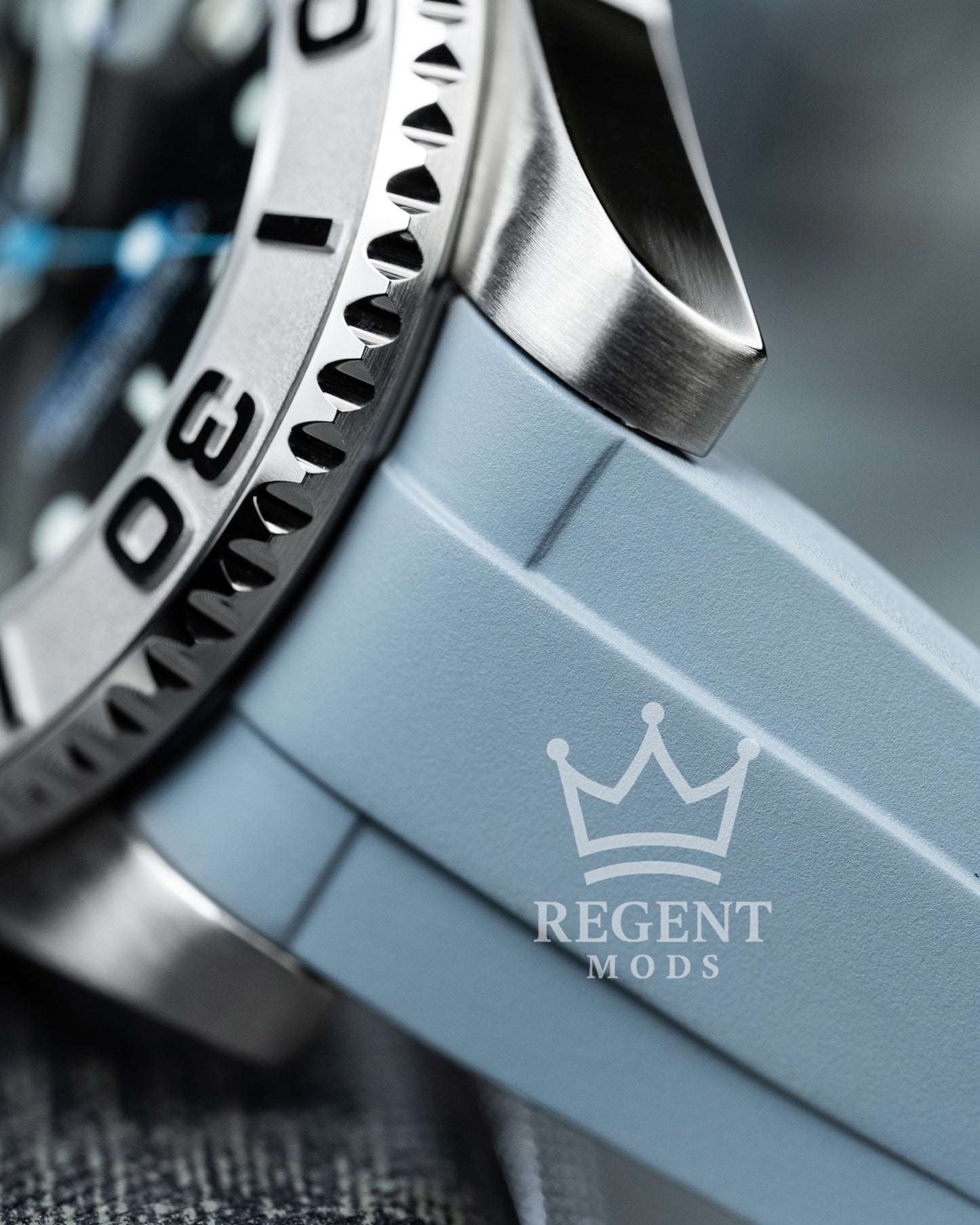 Seiko Mod Yacht Master Homage Rhodium Dial Dive Watch With Cyclops Date
