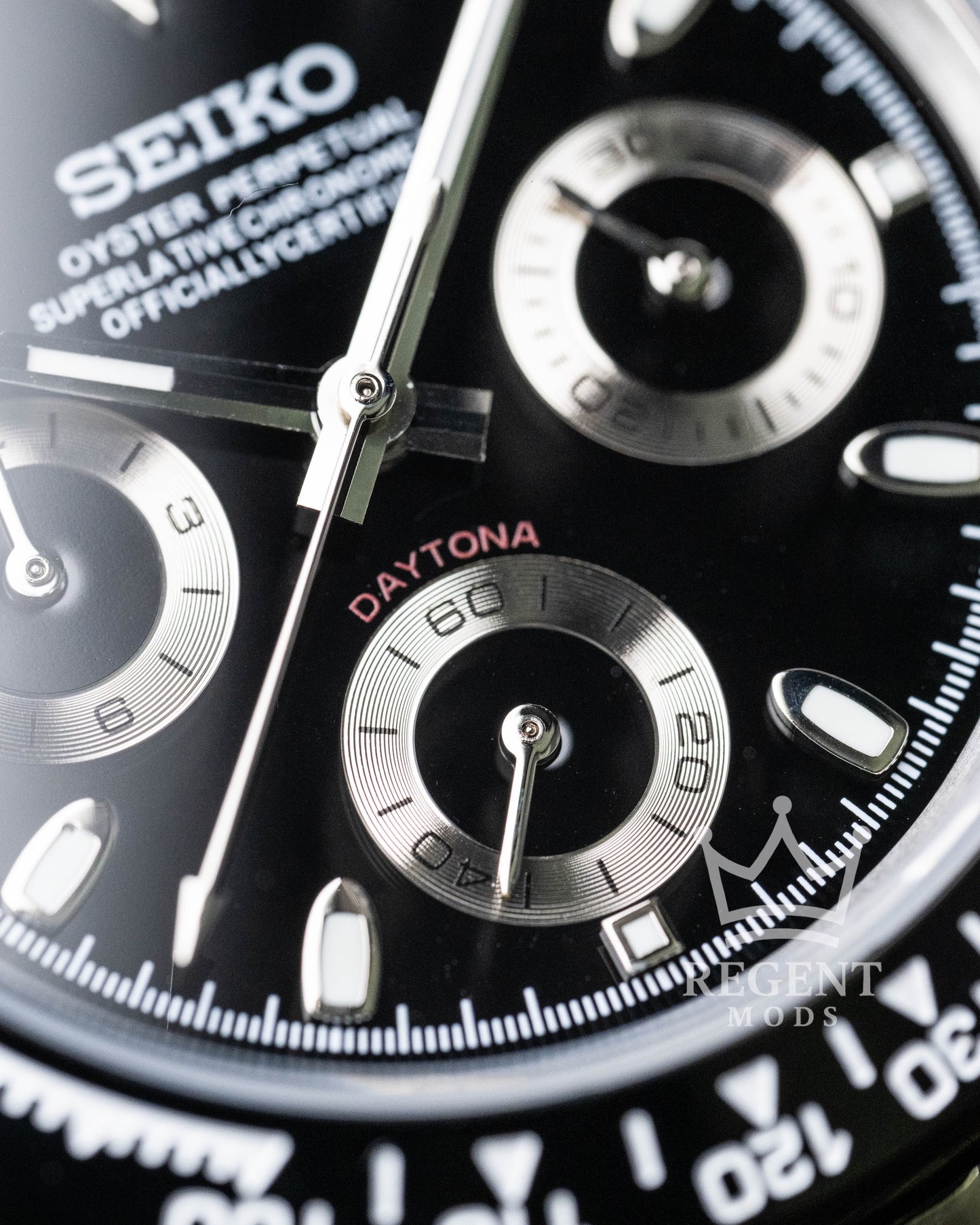 Seiko Mod Daytona Homage Seitona Chronograph With Black Dial