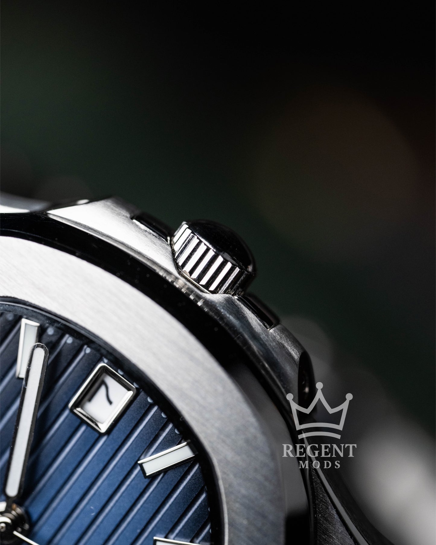 Seiko Mod Nautilus Homage Blue Dial Seikonaut With Brushed Steel Case And Integrated Bracelet