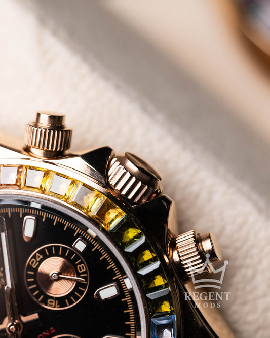 Seiko Mod Rainbow Daytona Homage Rose Gold Rainbow Seitona