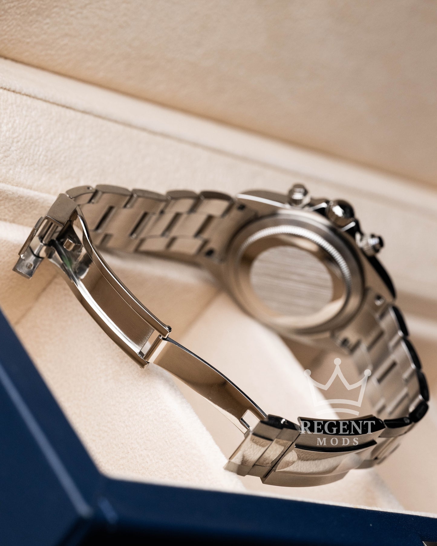 Seiko Mod Steel Daytona Case Back Strap And Clasp