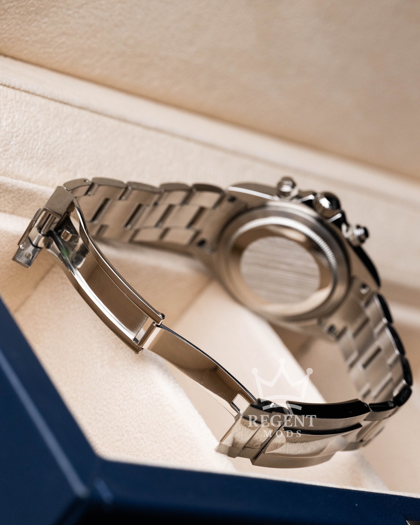 Seiko Mod Steel Daytona Case Back Strap And Clasp