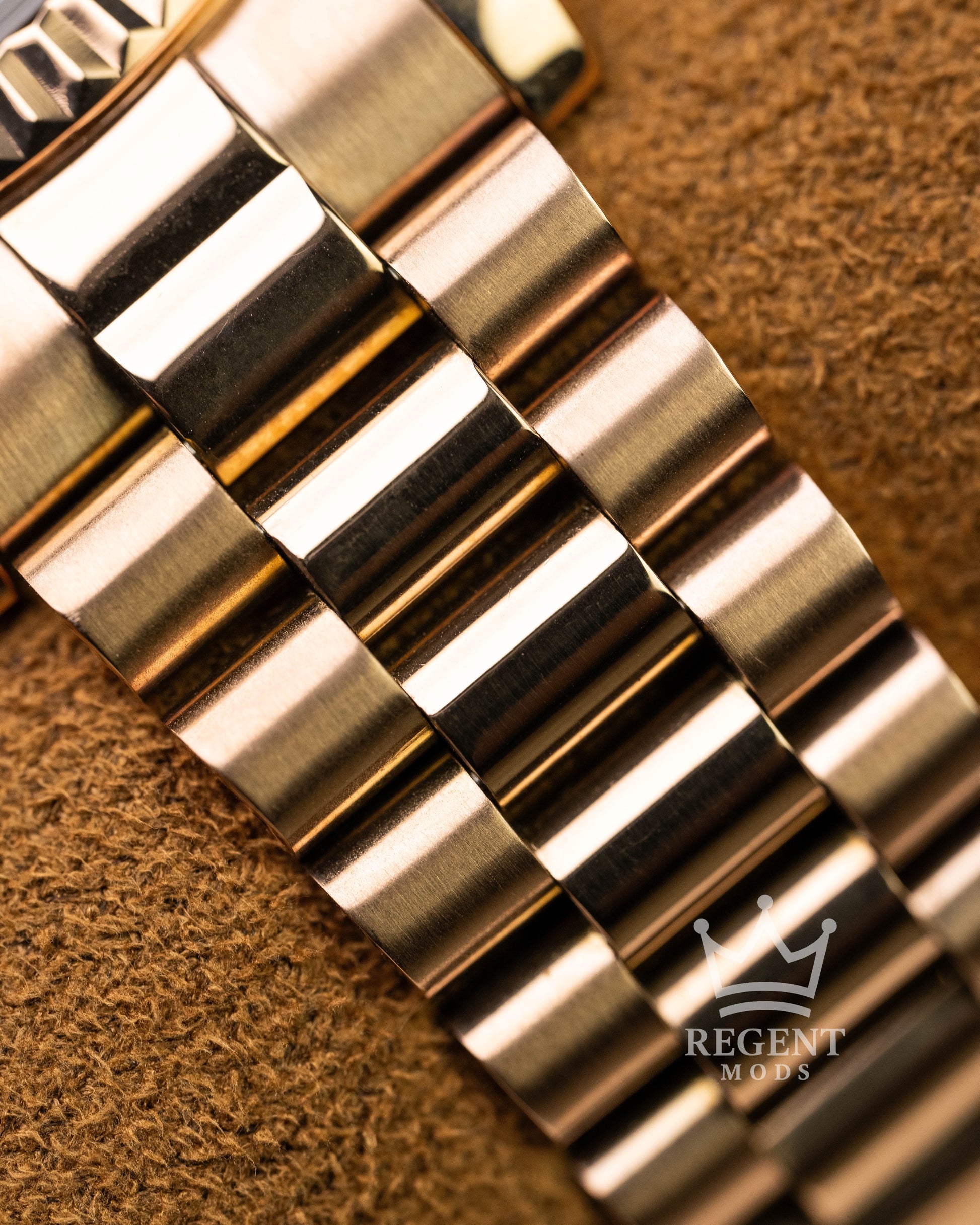 Custom Seiko Mod Rose Gold Presidential Bracelet