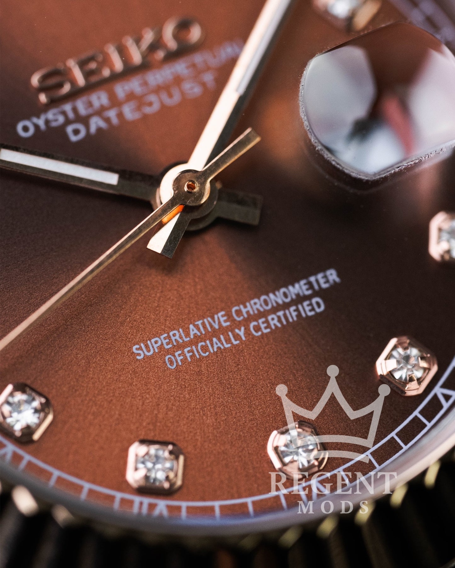 Precision-Date Ladies | Brown Diamond 2 Toned