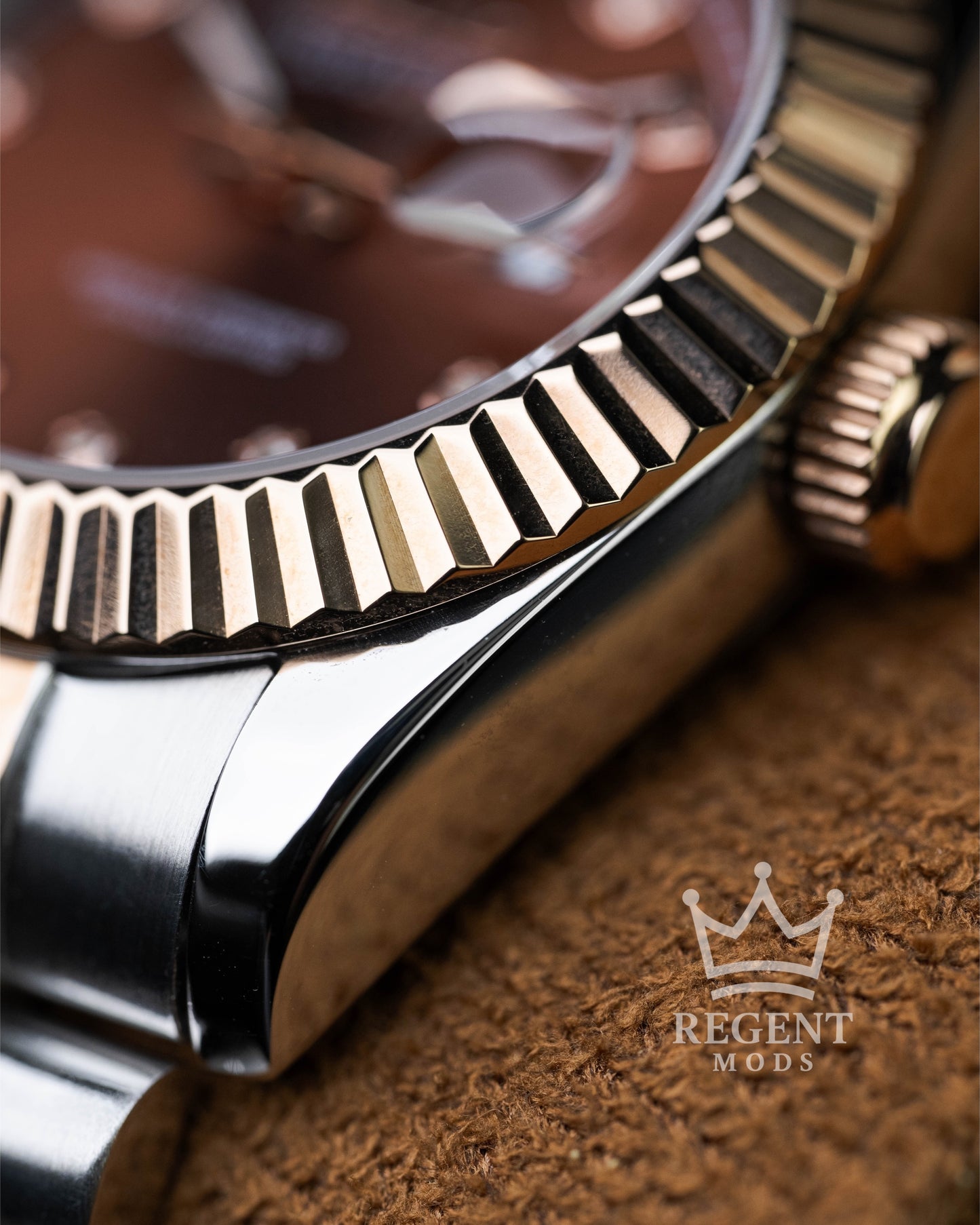 Precision-Date Ladies | Brown Diamond 2 Toned