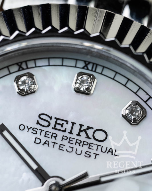 Precision-Date Ladies | White Pearl Diamond