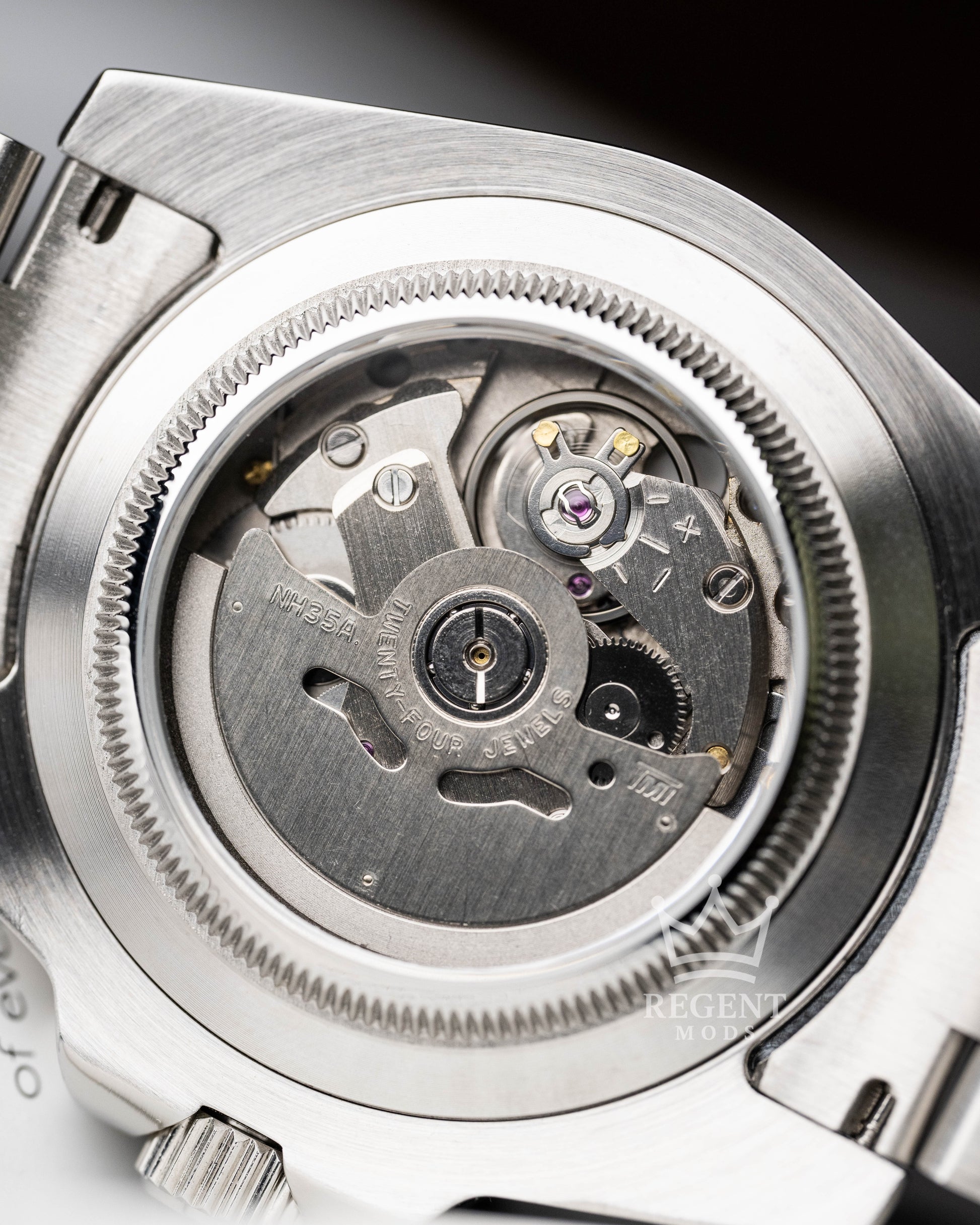 Seiko Mod Submariner Stainless Steel See Through Case Back